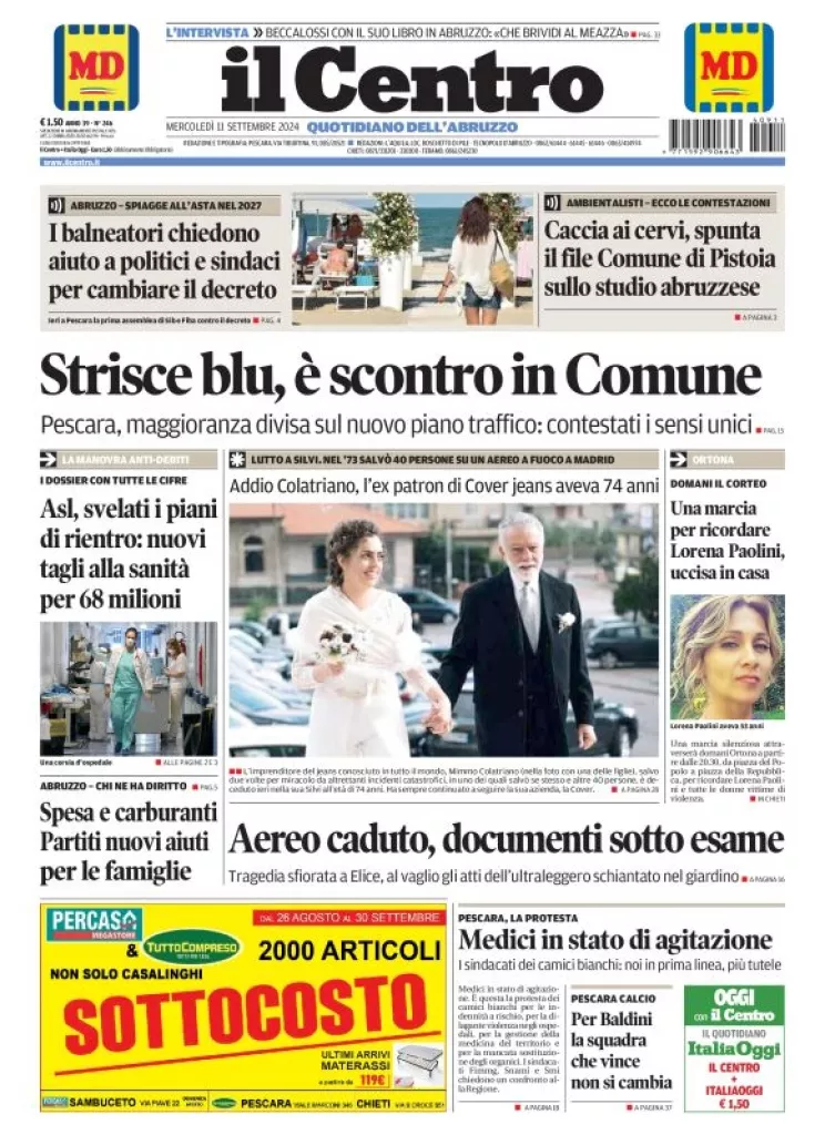 Prima-pagina-il centro-oggi-edizione-del-2024-09-11